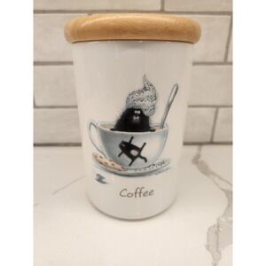 Vintage Portmeirion Splat the Cat Coffee Storage Jar Canister W/Lid Rob Scotton